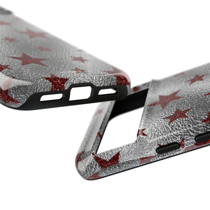 Silver Red Starry Tough Case