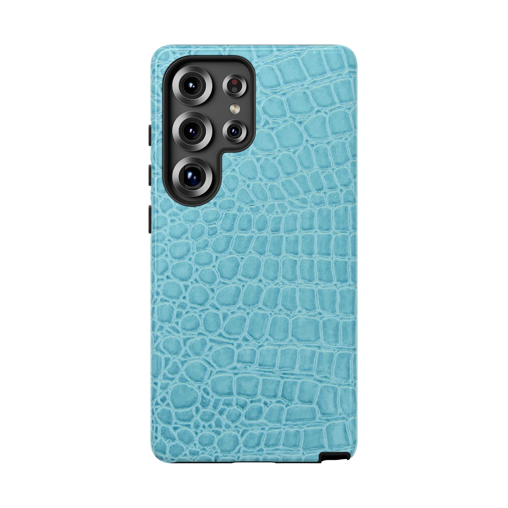 Croc Embossed Turquoise Phone Case