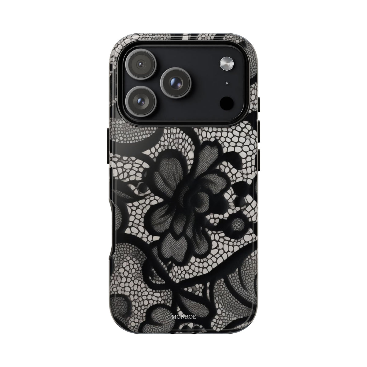 Black Vintage Lace Tough Case