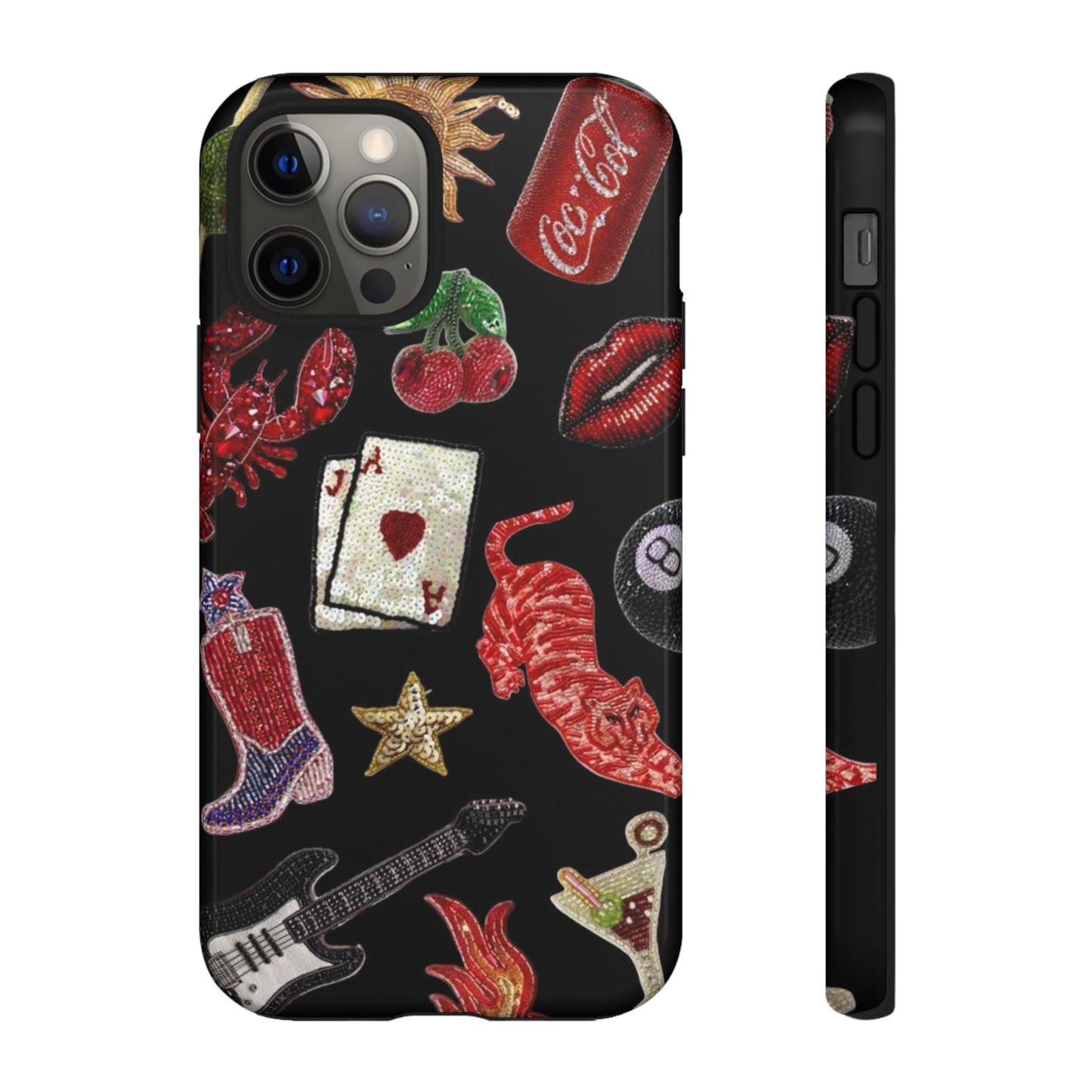 Retro Patch Motif Tough Case