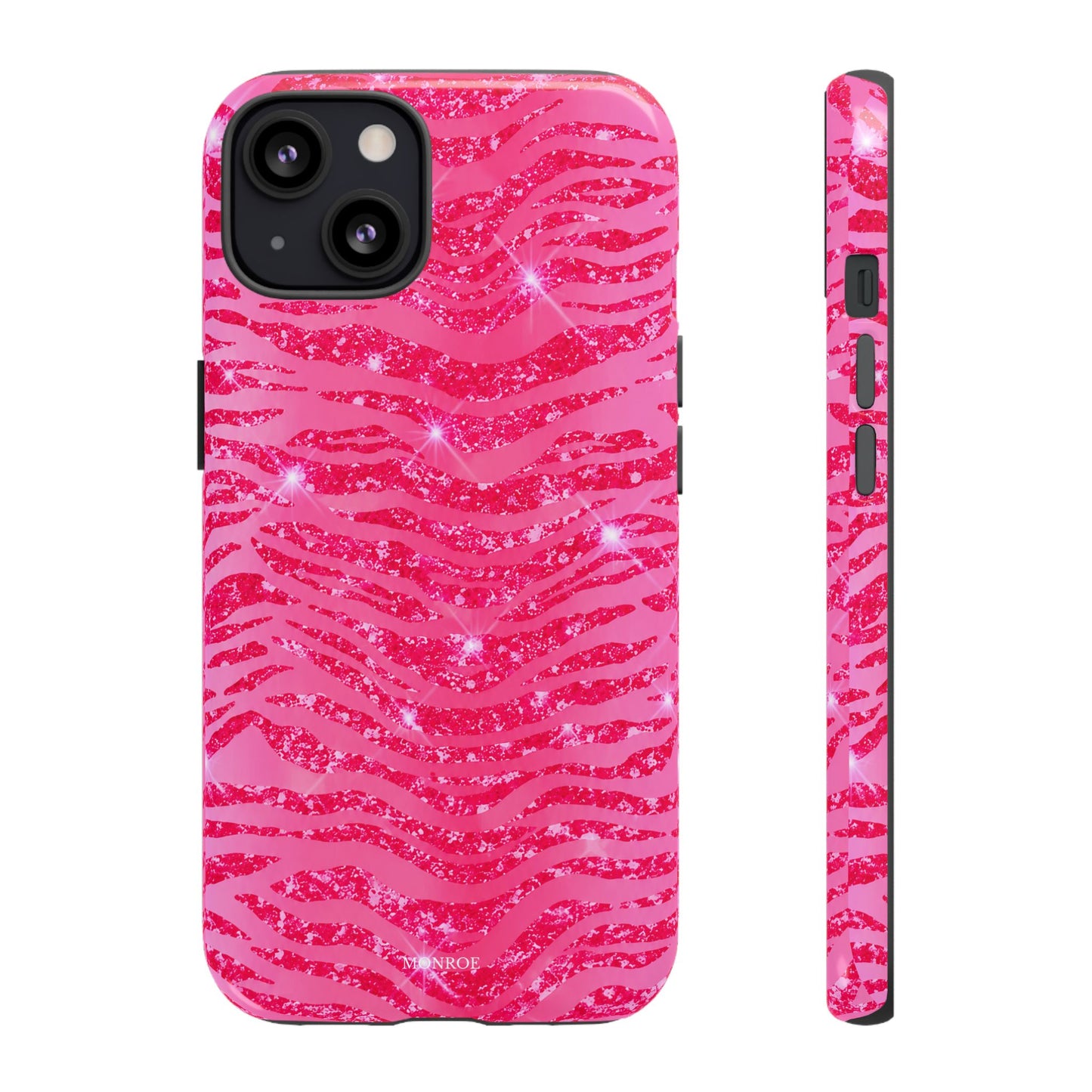 Pink Glitter Zebra Tough Case