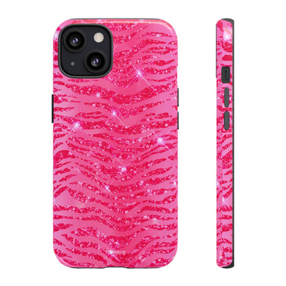 Pink Glitter Zebra Tough Case
