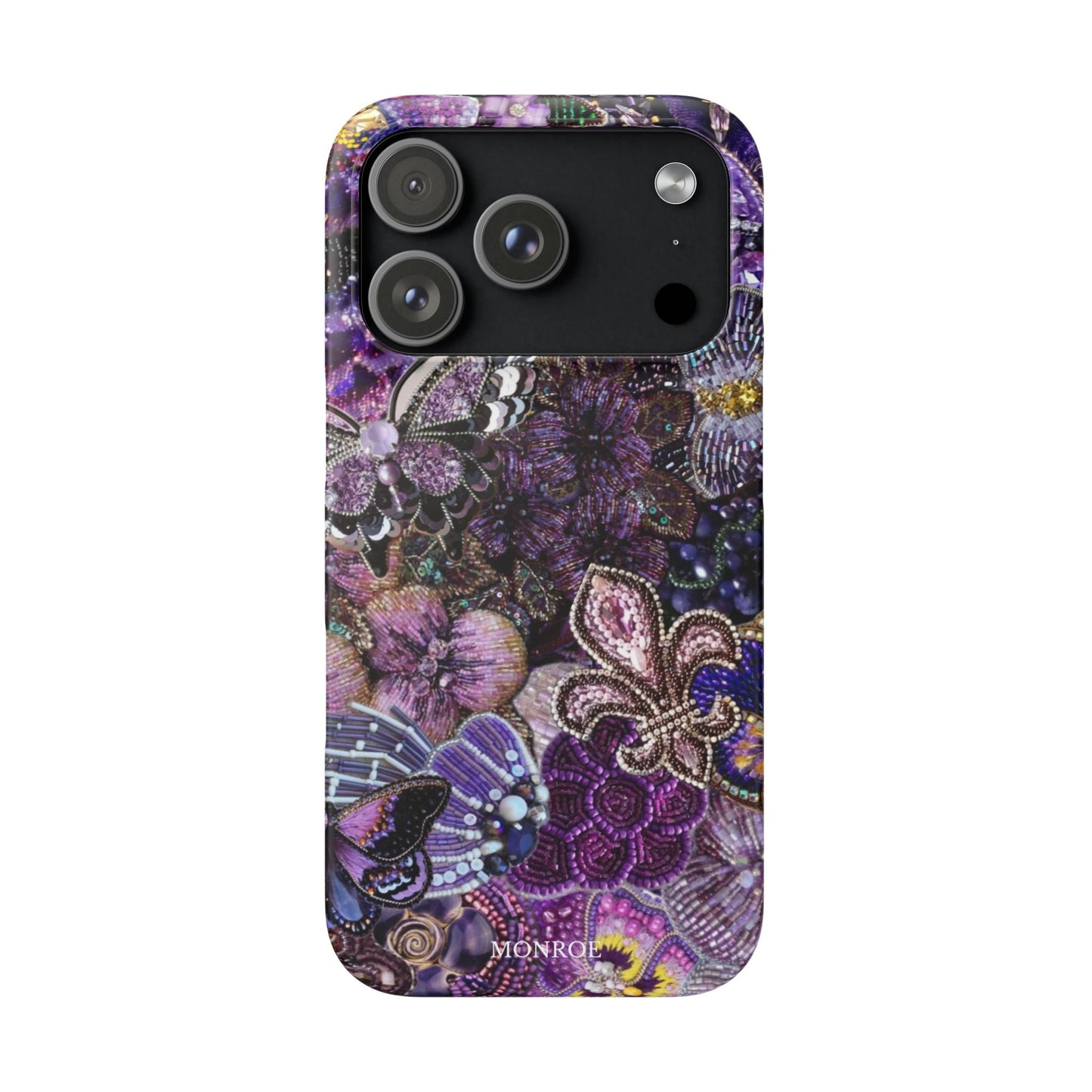 Purple Floral Butterfly Case