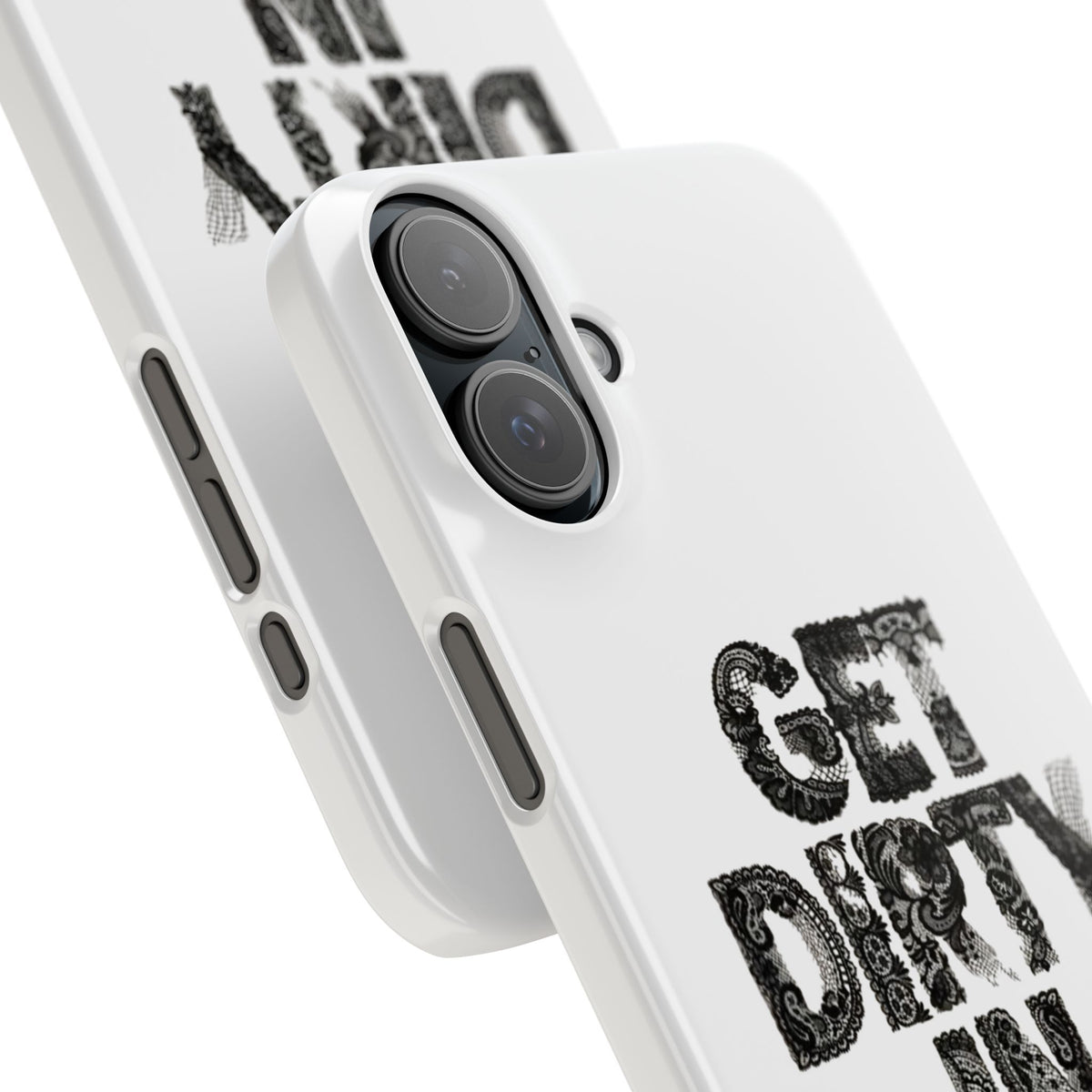 Get Dirty in Paris White Snap Case