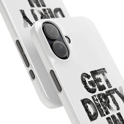 Get Dirty in Paris White Snap Case