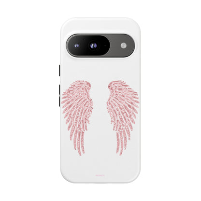 White & Pink Wings Tough Case