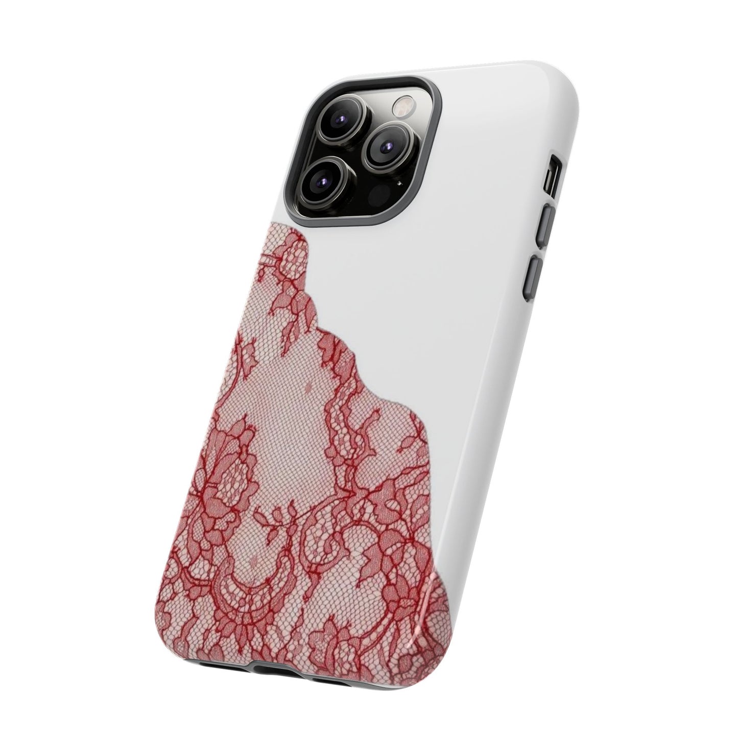 Red Lace Edge Tough Phone Case