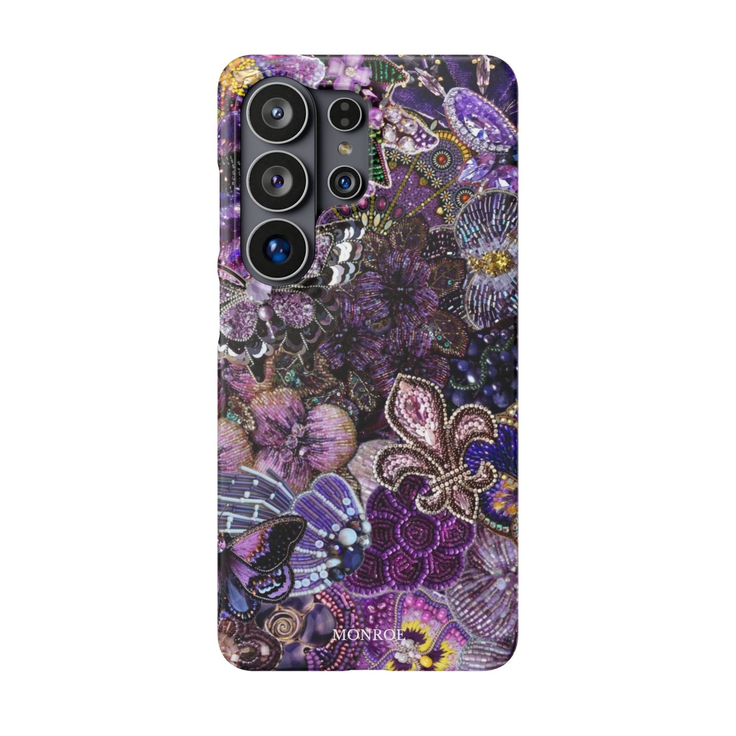 Purple Floral Butterfly Case