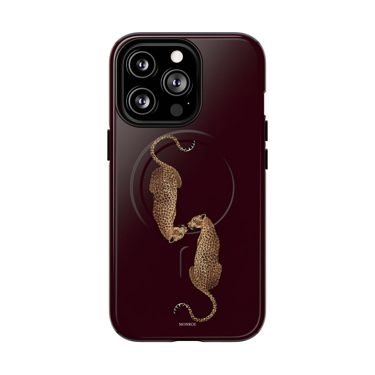 Burgundy Leopard Duo MagSafe Case