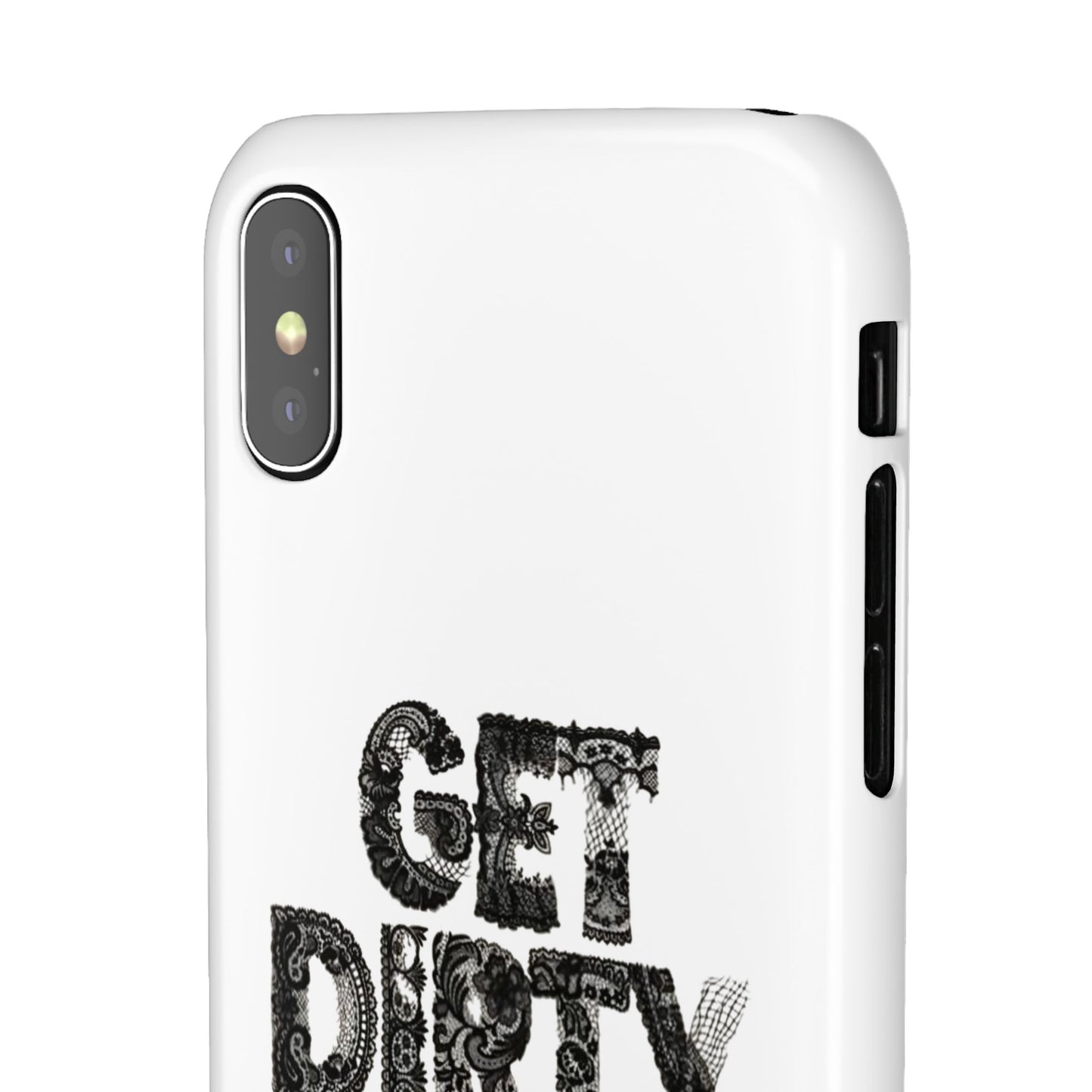 Get Dirty in Paris White Snap Case