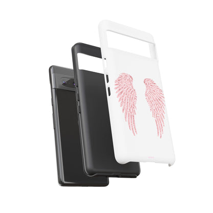 White & Pink Wings Tough Case