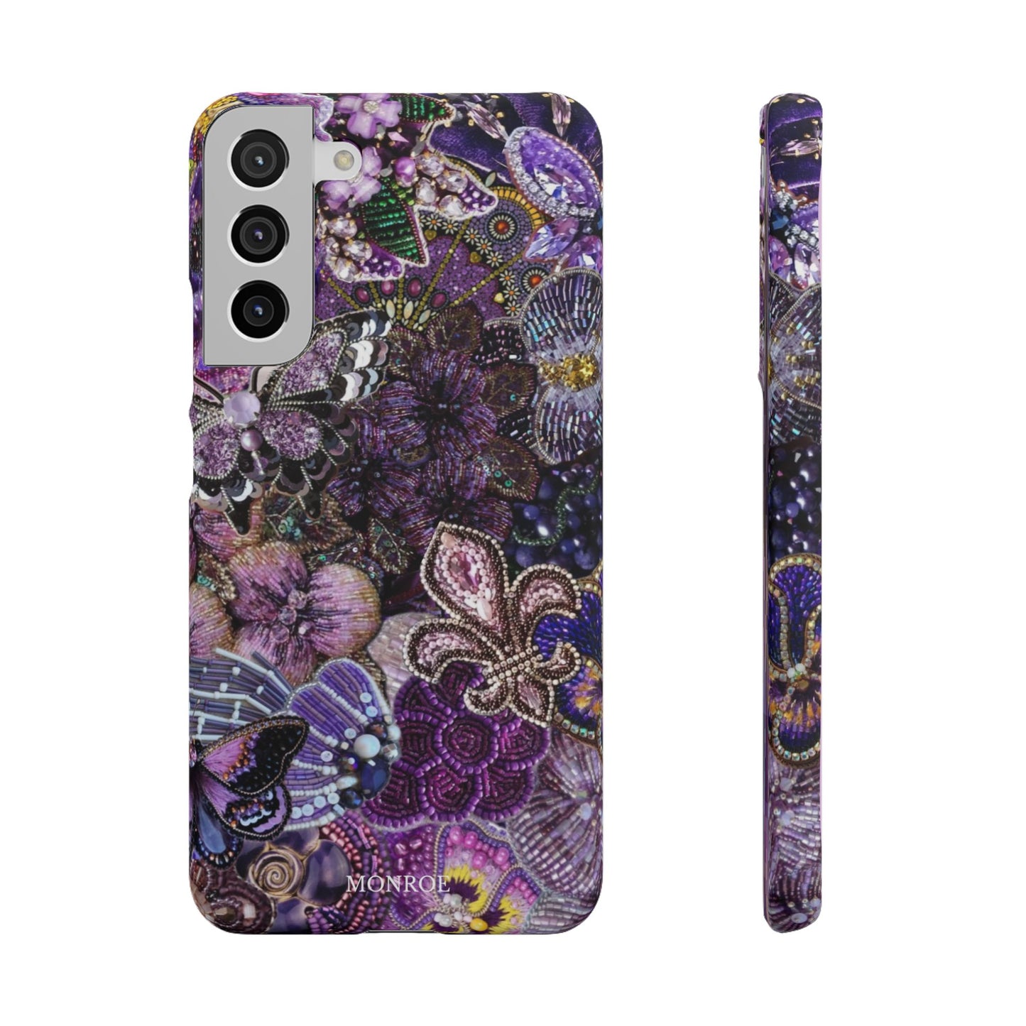 Purple Floral Butterfly Case