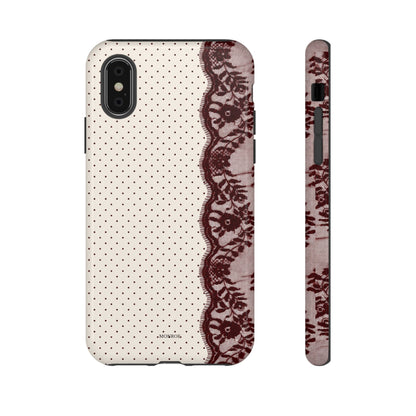 Burgundy Lace Edge Tough Case