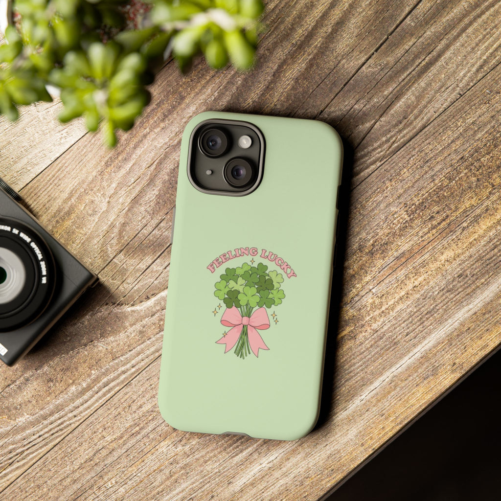 ‘Feeling Lucky' Clover Bouquet Tough Phone Case