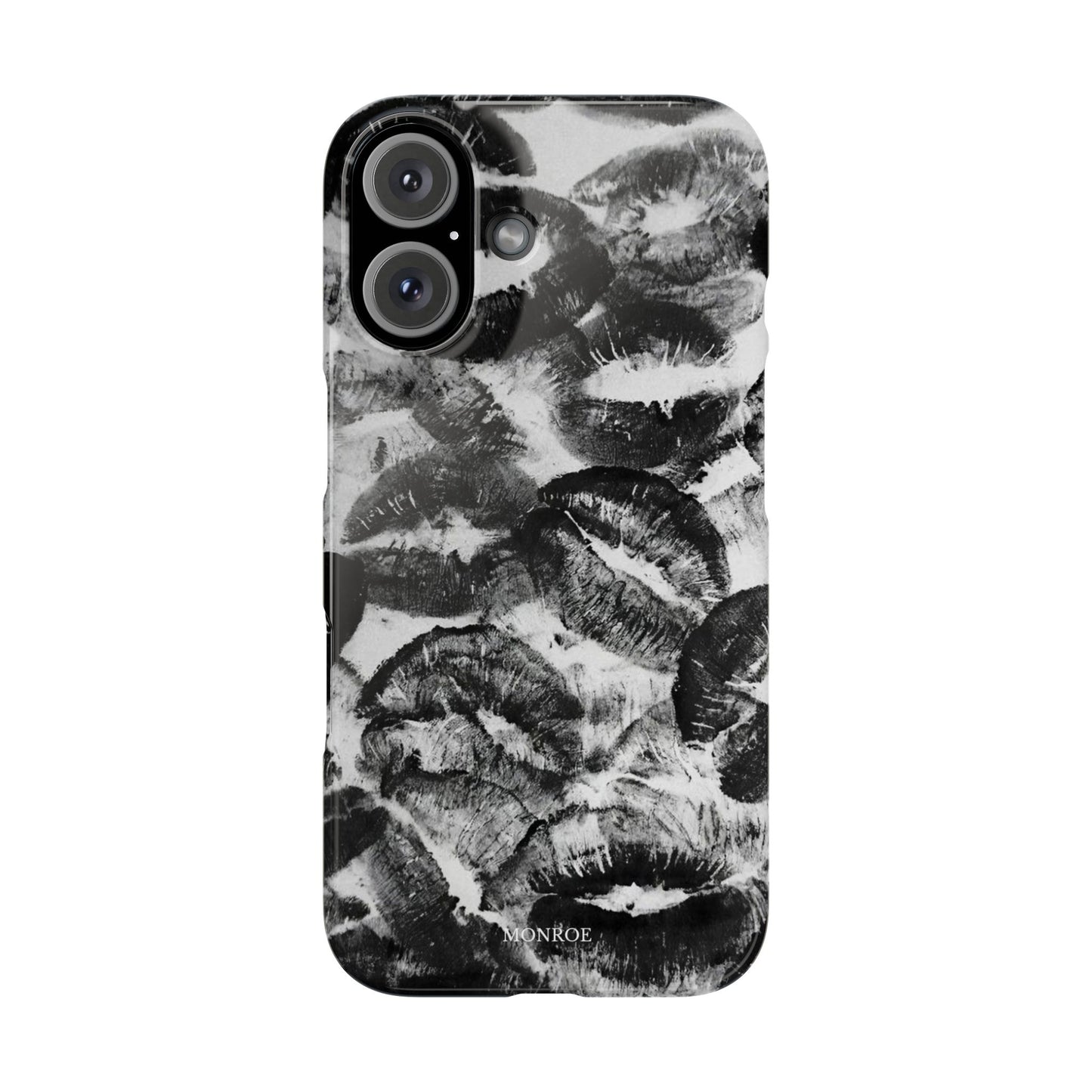 Black & White Kiss Print Case