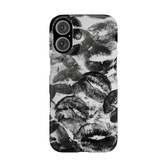 Black & White Kiss Print Case