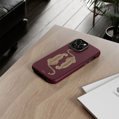 Burgundy Cheetah Tough Case