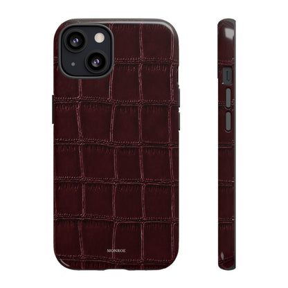 Burgundy Croc Tough Case