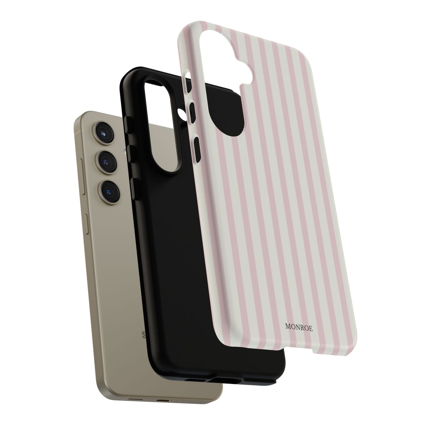 Light Pink Stripe Tough Phone Case