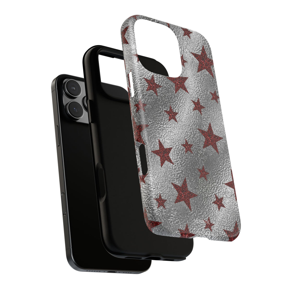 Silver Red Starry Tough Case