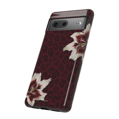 Burgundy Lily Leopard Tough Case