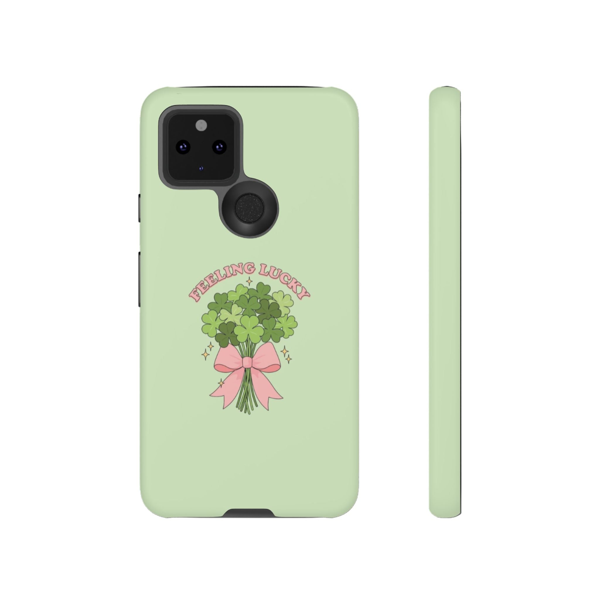 ‘Feeling Lucky' Clover Bouquet Tough Phone Case