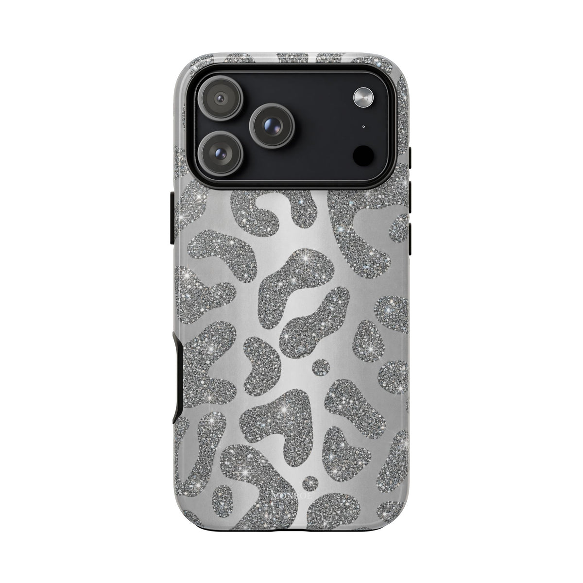 Silver Glitter Leopard Tough Case