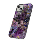Purple Fleur-de-Lis Floral Tough Phone Case