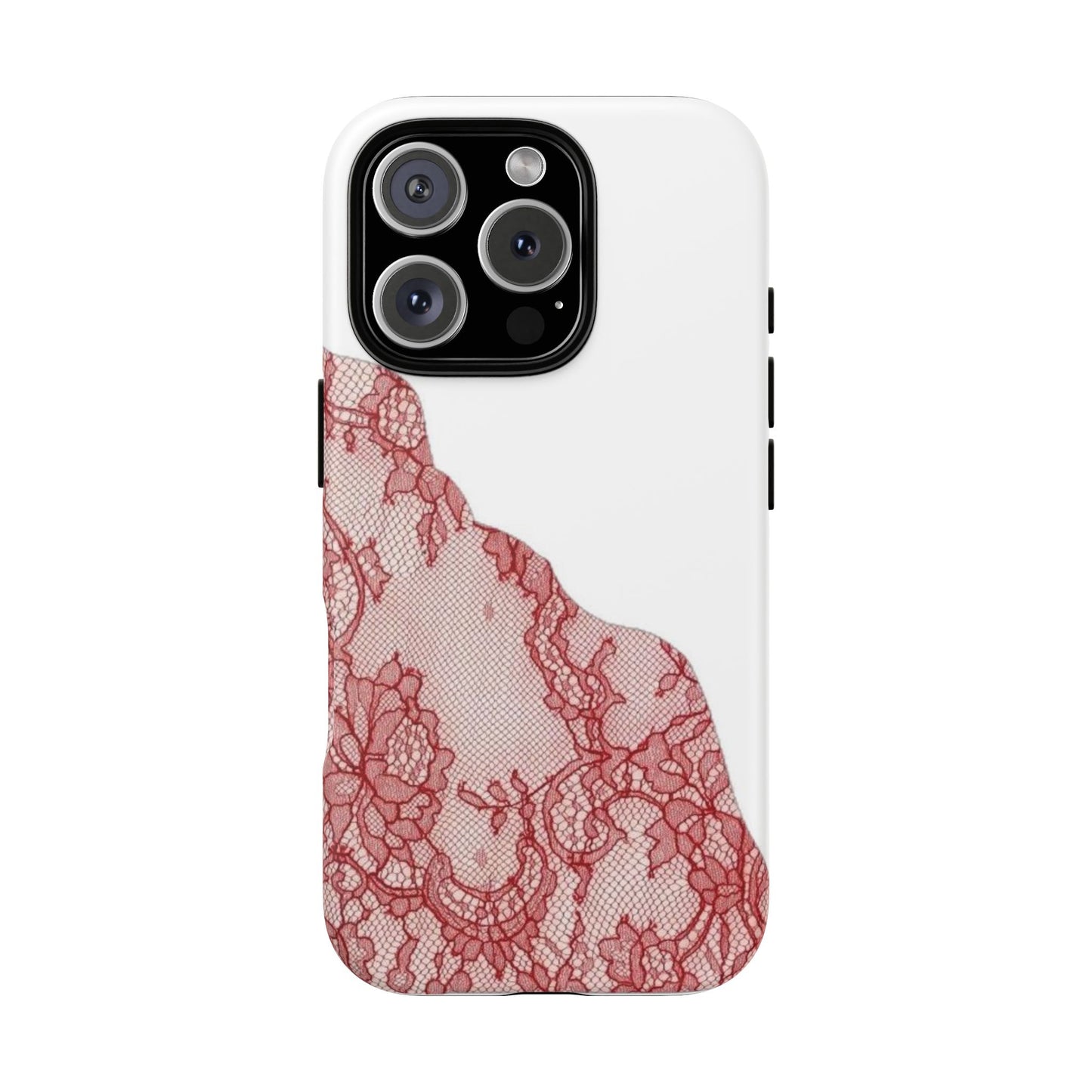 Red Lace Edge Tough Phone Case