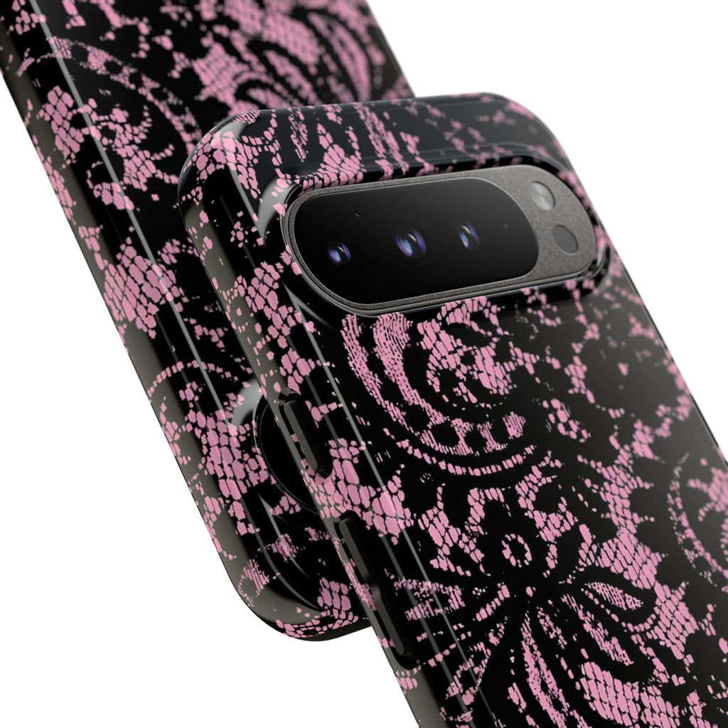 Pink Lace Pattern Tough Phone Case