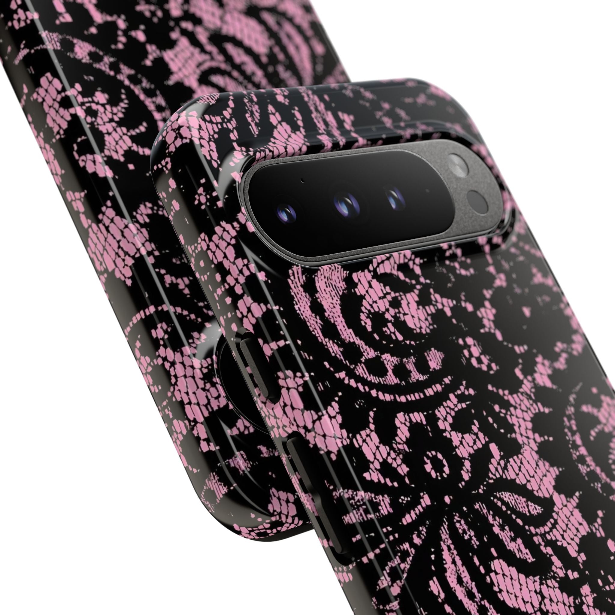 Pink Lace Pattern Tough Phone Case
