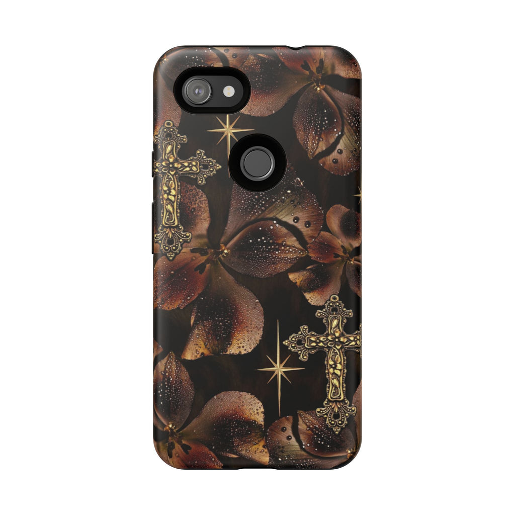 Floral Cross Pattern Tough Case