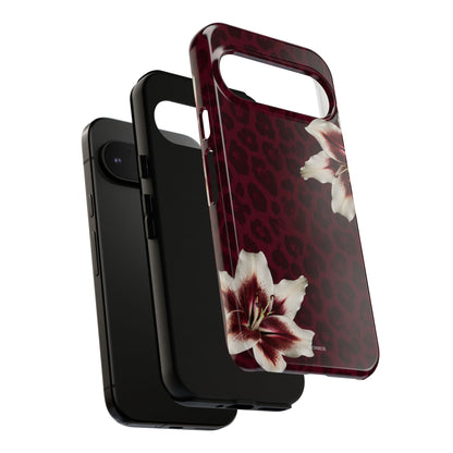 Burgundy Lily Leopard Tough Case
