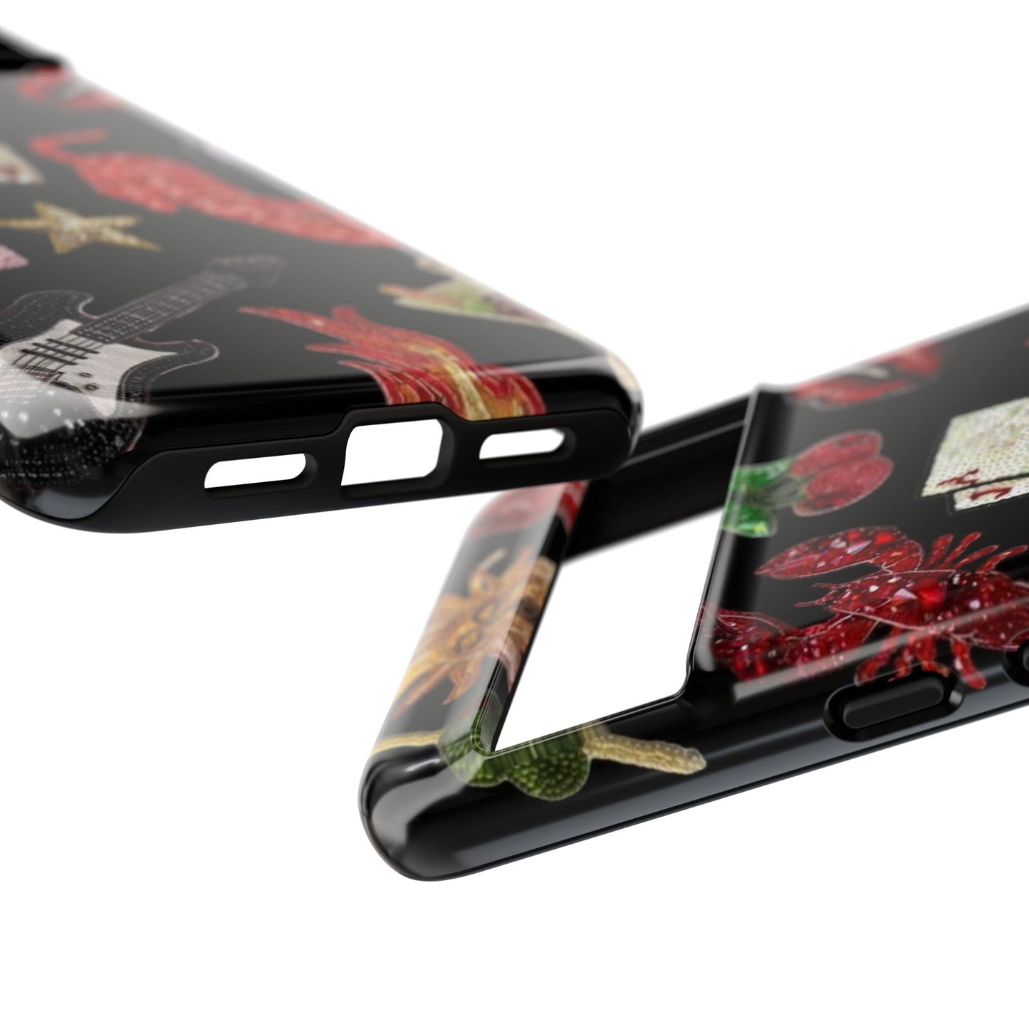 Retro Patch Motif Tough Case
