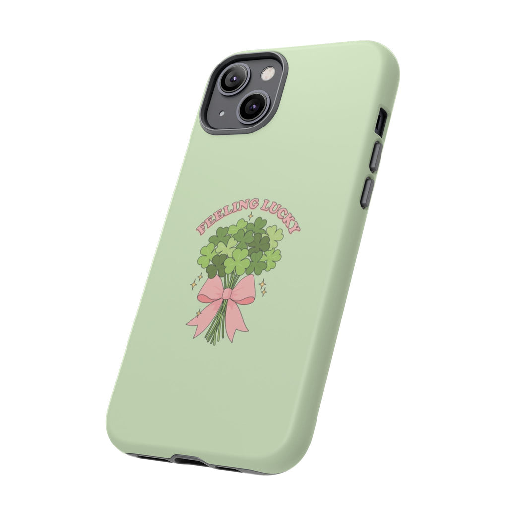 ‘Feeling Lucky' Clover Bouquet Tough Phone Case
