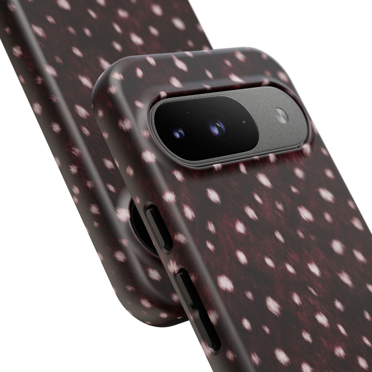 Burgundy Spotted Fur Tough Case