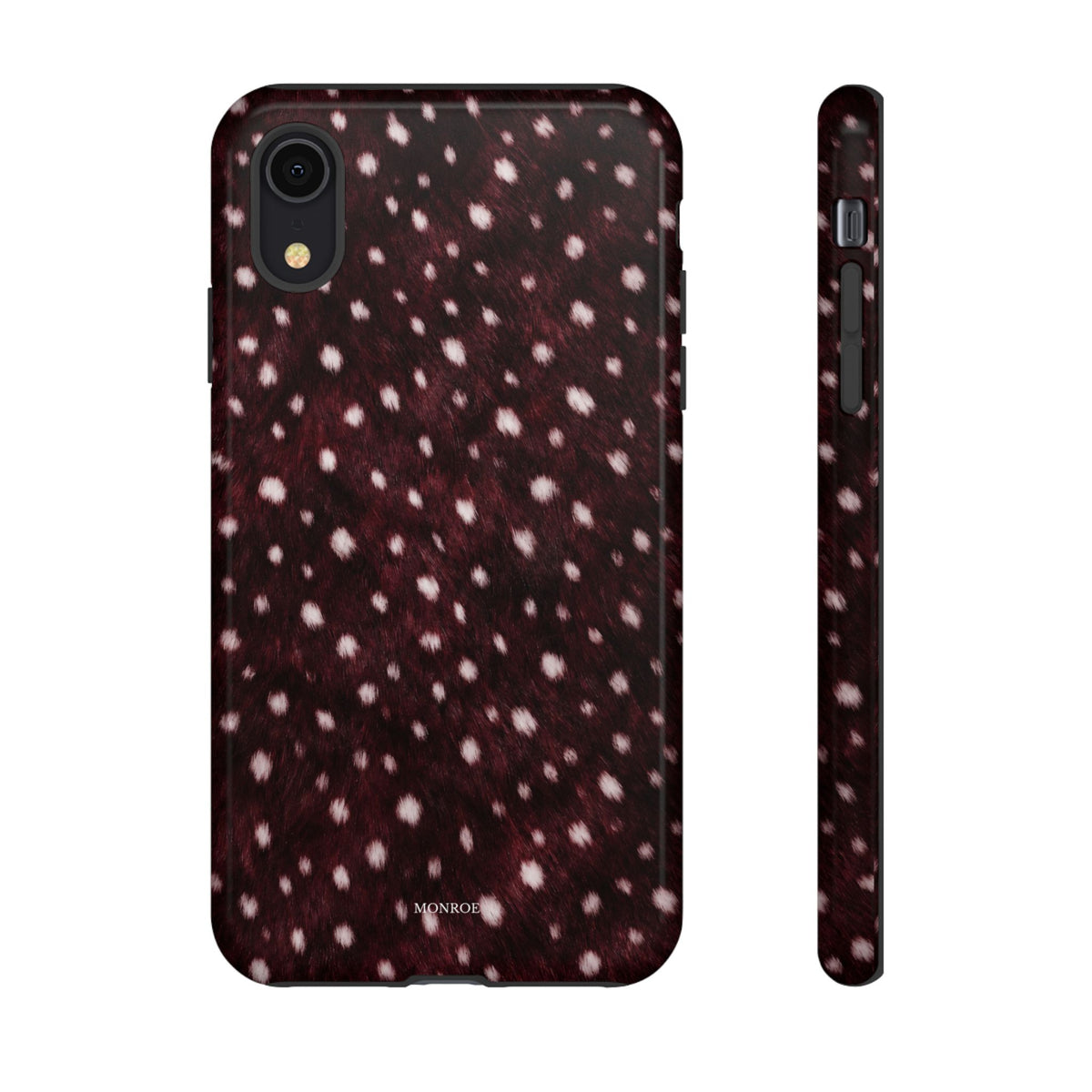 Burgundy Spotted Fur Tough Case