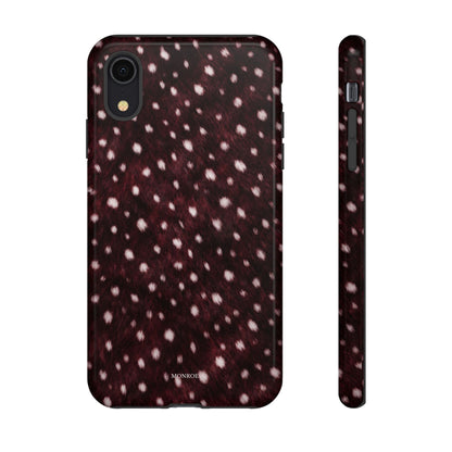 Burgundy Spotted Fur Tough Case