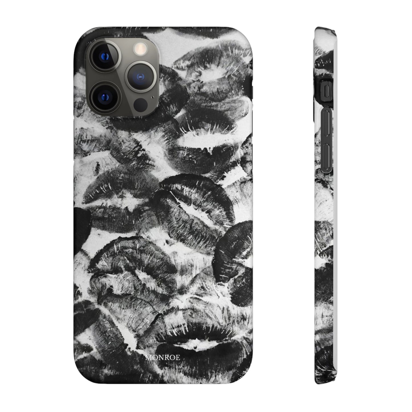 Black & White Kiss Print Case