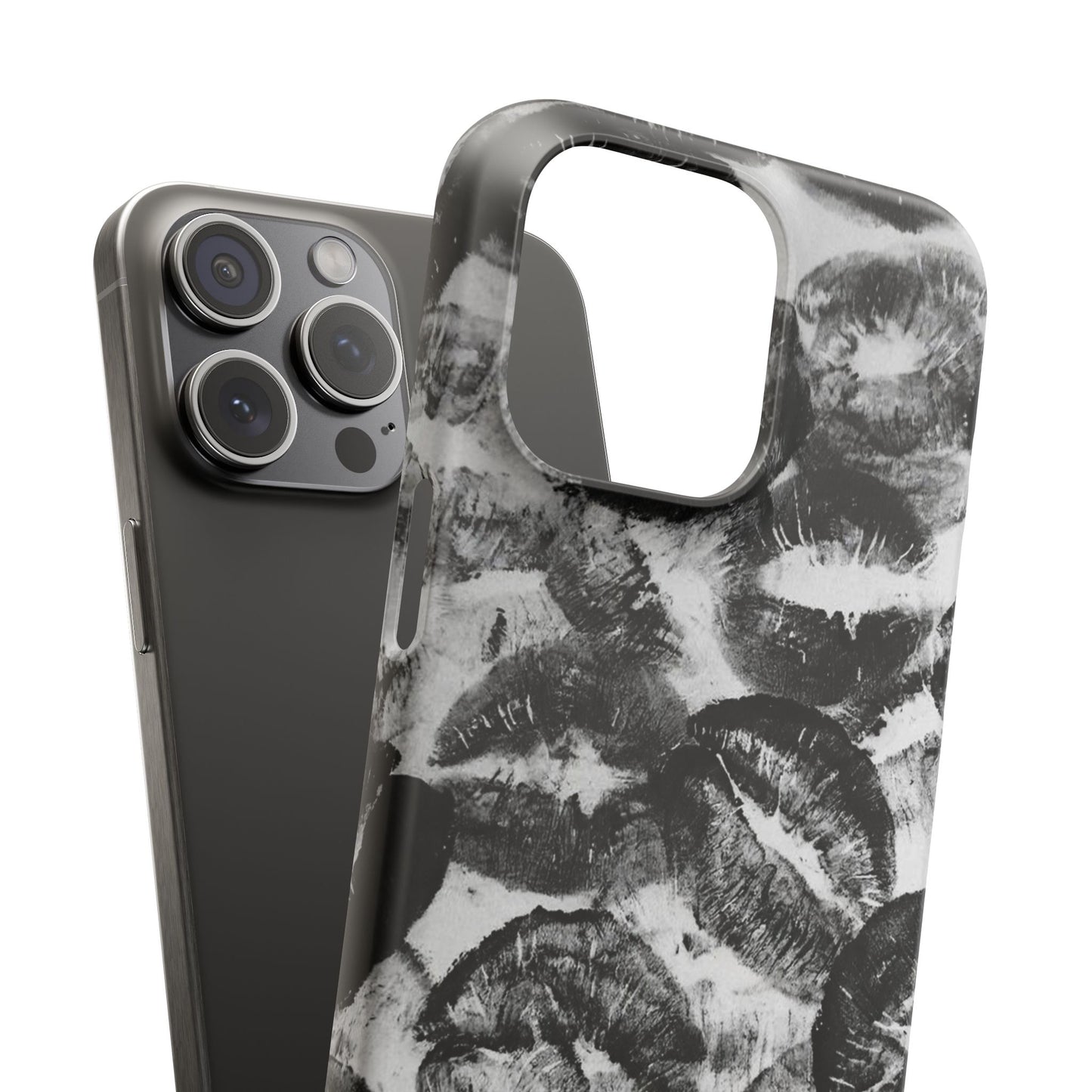 Black & White Kiss Print Case