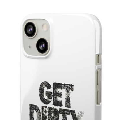 Get Dirty in Paris White Snap Case