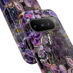 Purple Fleur-de-Lis Floral Tough Phone Case