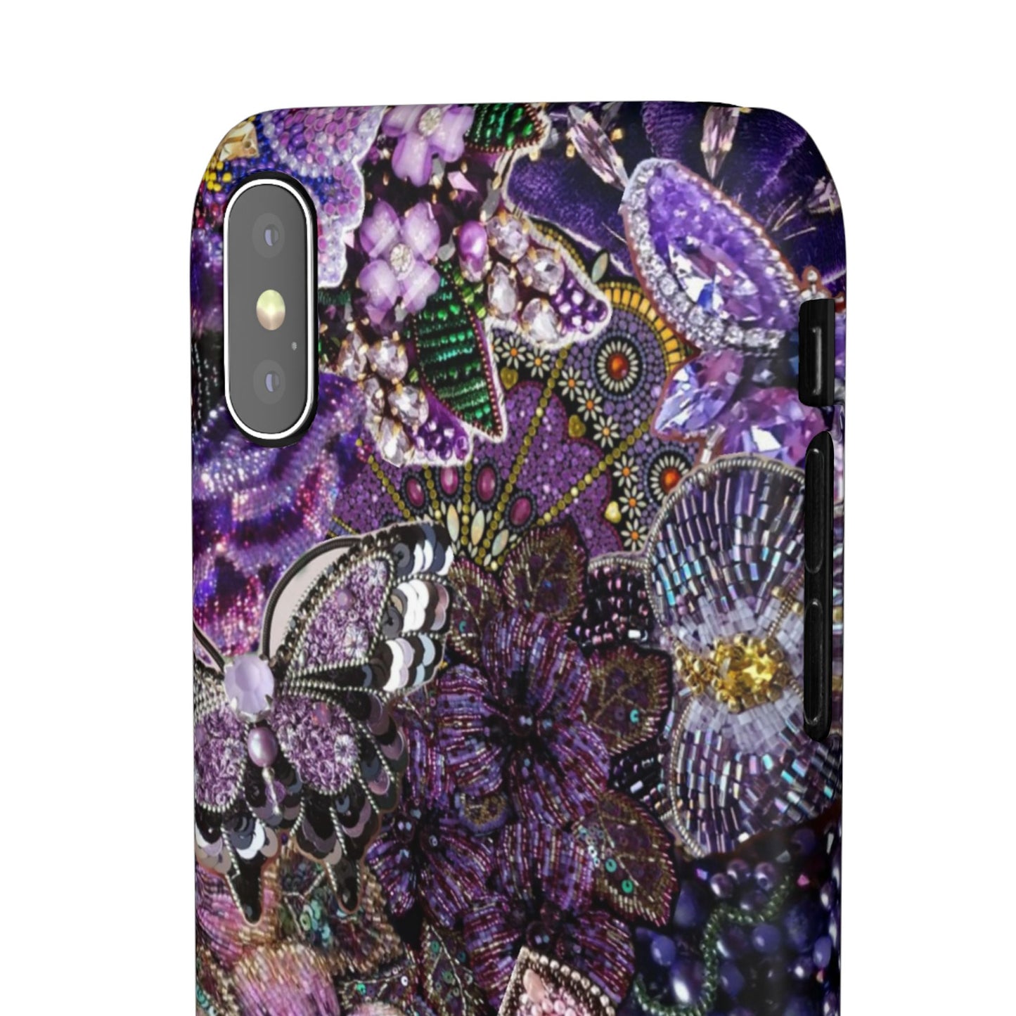 Purple Floral Butterfly Case