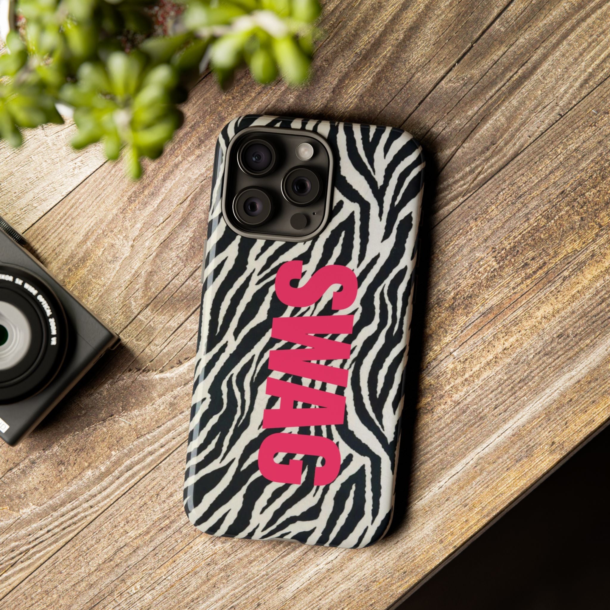 'SWAG' Zebra Print Tough Case