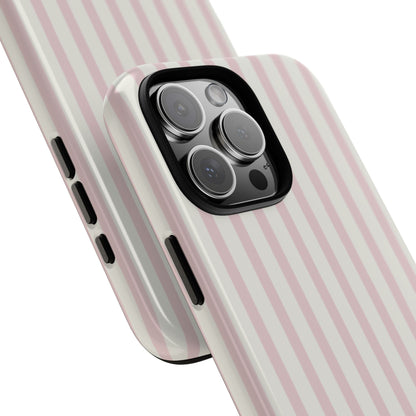 Light Pink Stripe Tough Phone Case