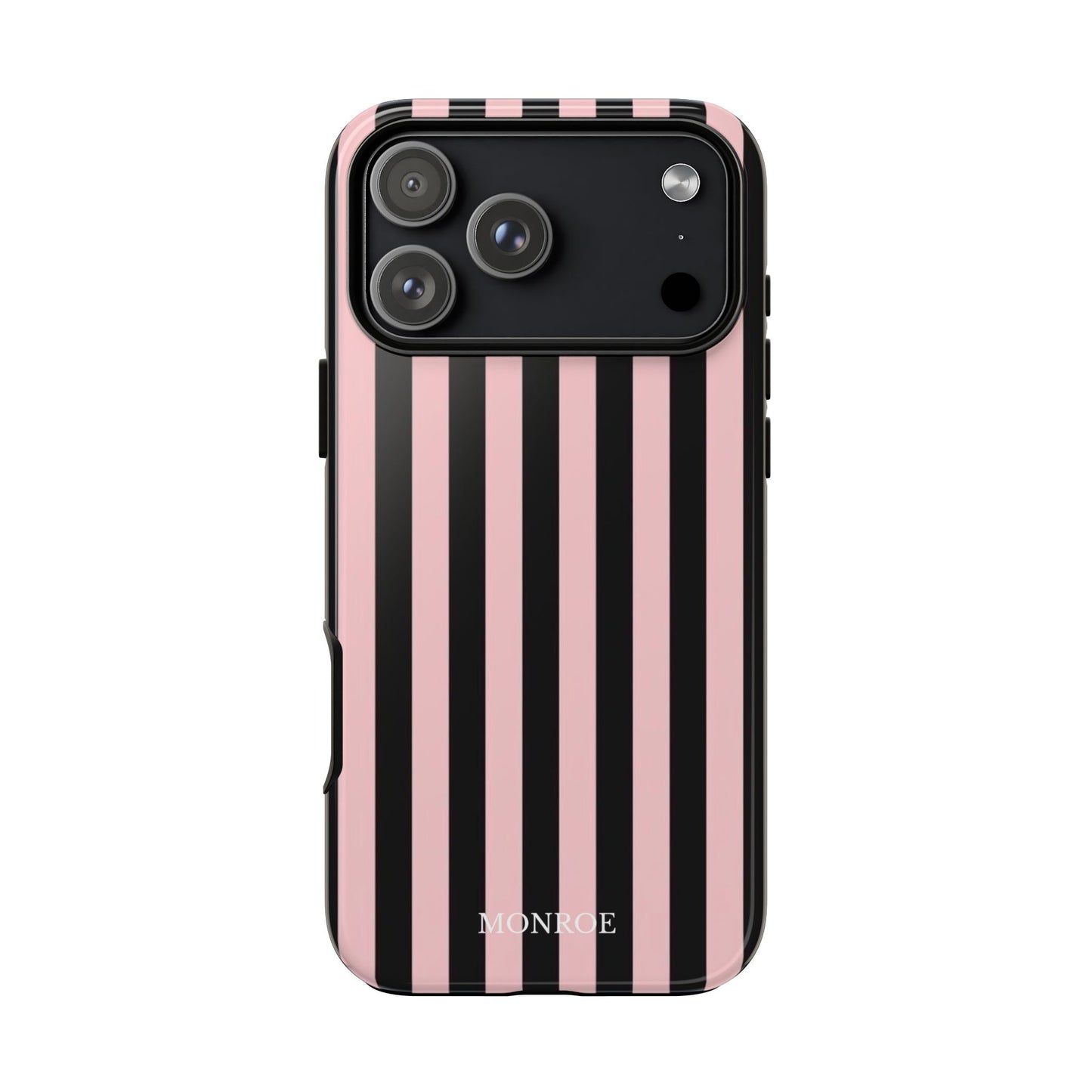 Striped Pink & Black Tough Case