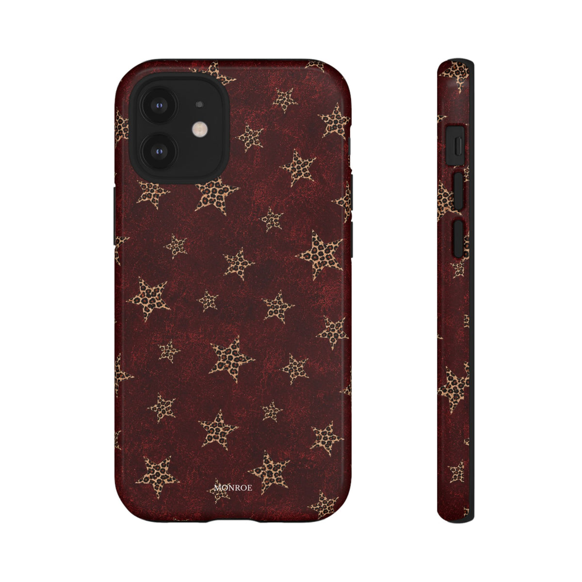 Burgundy Leopard Star Tough Case