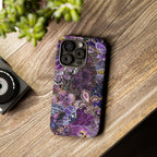 Purple Fleur-de-Lis Floral Tough Phone Case