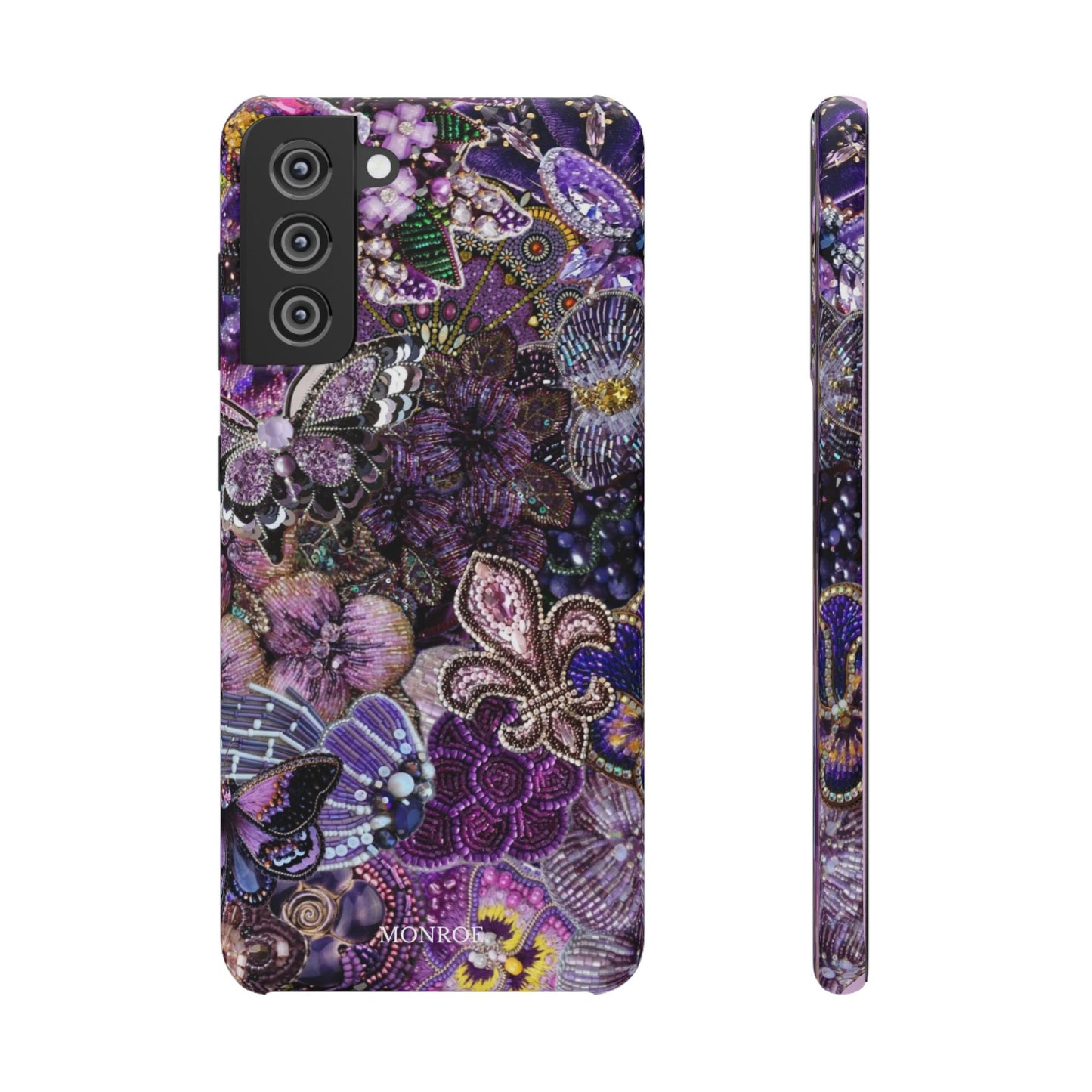 Purple Floral Butterfly Case