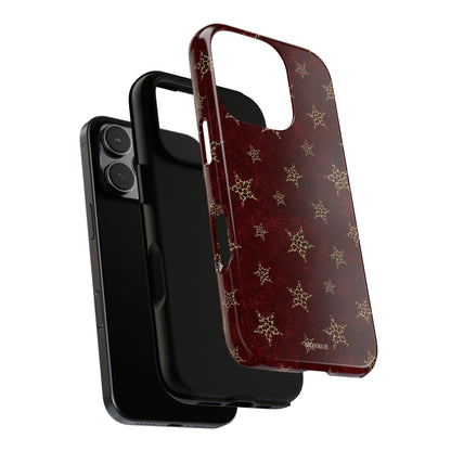 Burgundy Leopard Star Tough Case